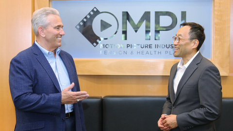 MPI CIO Joel Manfredo (left) shares upcoming plans to deploy Laserfiche as an enterprise solution with Laserfiche CIO Thomas Phelps. (Photo: Business Wire)