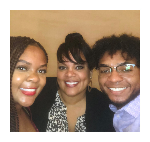 Doris Benson (center), a senior professional in Humana’s process & service organization, is the mother of two scholarship winners- Haley (left) and Hilton Benson. (Photo: Business Wire)