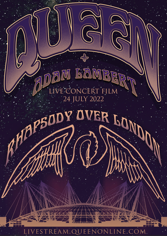 Queen + Adam Lambert Live Concert Film 24 July 2022 (Graphic: Business Wire)