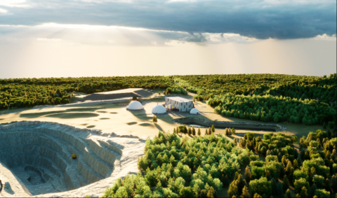 Rendering of NMG’s future Matawinie Mine. (Photo: Business Wire)