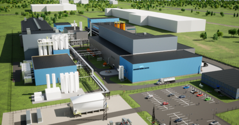 Rendering of NMG’s Phase-2 Bécancour Battery Material Plant (Photo: Business Wire)