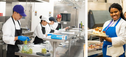 thumbnail Learn4Life high school students participate in a culinary skills career technical education course and Camryn (pictured on right) shows off the baking creation she made during class. National Culinary Month highlights the importance of teaching foodservice and cooking skills to high schoolers who make up a big part of the restaurant industry workforce. (Photo: Business Wire)