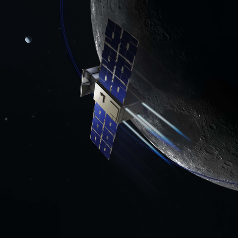 CAPSTONE flies toward cislunar space - the orbital space near and around the Moon (Credit: Terran Orbital Corporation)