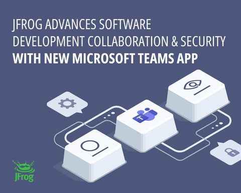 For more information on the new JFrog App for Microsoft Teams and how it can help improve traceability with cross-team, bi-directional communication, read this blog: https://jfrog.com/blog/devsecops-with-jfrog-platform-app-for-microsoft-teams or visit https://jfrog.com/integration/ms-teams. (Graphic: Business Wire)