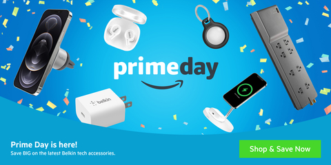 Save up to 56% on over one hundred Belkin accessories during Amazon Prime Day event, July 12 – July 13 (Photo: Business Wire)