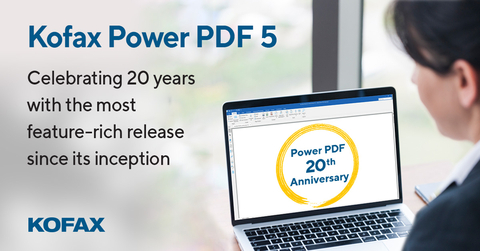 Kofax Power PDF 5 Leverages Industry-Best Text Recognition, Cutting-Edge Mobile, and E-Signature Technologies (Graphic: Business Wire)