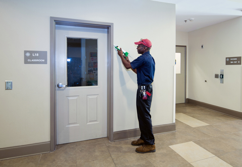original Corvias Maintenance Technician responds to a maintenance service request at Georgia Southern University. (Photo: Business Wire)