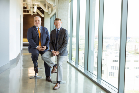 Photograph of John Lowry, president of Thrivence, and Bob Higgins, CEO of Barge Design Solutions. (Photo: Business Wire)