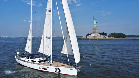 original Voice of the Oceans expedition docks in New York City continuing their mission to raise awareness about plastics pollution. (Photo: Business Wire)