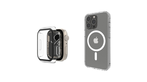 SCREENFORCE TemperedCurve 2-in-1 Treated Screen Protector + Bumper for Apple Watch Series 7 and SCREENFORCE Magnetic Treated Protective Phone Case (Photo: Business Wire)