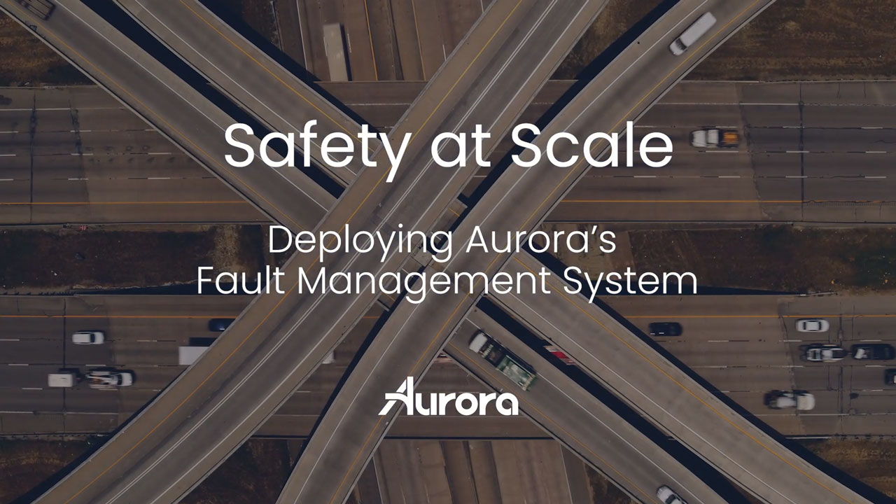 Aurora's Fault Management System enables the Aurora Driver to detect system issues and respond by safely pulling over to the side of the road without any human involvement.
