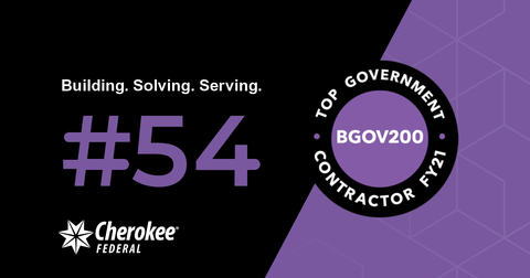 Cherokee Federal is ranked No. 54 on the top 200 list of federal contractors published by Bloomberg Government in the 11th annual BGOV200. (Photo: Business Wire)
