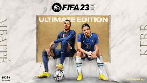 Ultimate Edition Cover featuring Kylian Mbappé and Sam Kerr. Photo credit: EA SPORTS