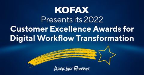 Kofax 2022 Customer Excellence Award Winners for Digital Workflow Transformation (Graphic: Kofax)
