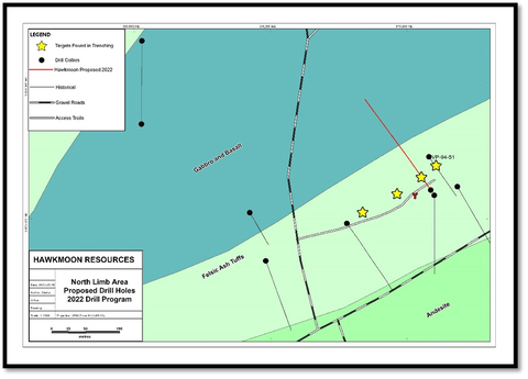 Proposed drill hole for the North Limb area (Graphic: Business Wire)