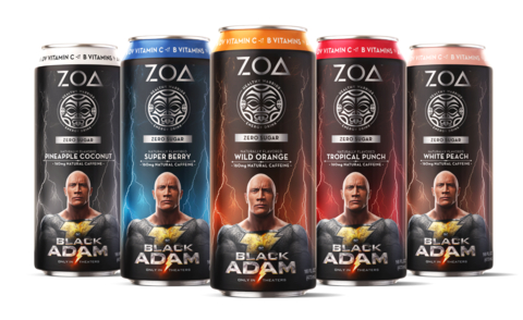 ZOA Energy to Unveil Limited-Edition Black Adam Cans at San Diego Comic-Con Activation (Photo: Business Wire)