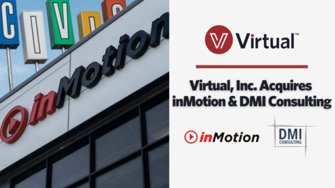 Virtual, Inc. announced today that it has acquired award-winning digital marketing agency inMotion DVS, Inc. of Ottawa, Canada. In addition to inMotion, Virtual announced that it has acquired DMI Consulting, a Massachusetts-based event production management firm. (Photo: Business Wire)