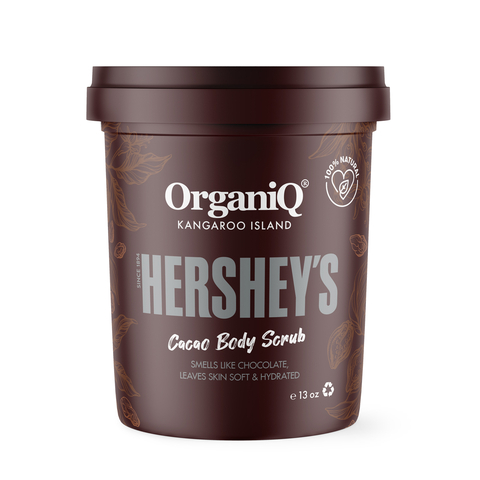 Launching this fall, OrganiQ Hershey’s Cacao Body Scrub provides a decadent selfcare experience using 100% natural, vegan, and cruelty free ingredients. (Photo: Business Wire)