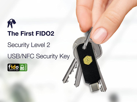 original GoTrust Idem Key - FIDO2 Security Level 2 USB/NFC Security Key (Graphic: Business Wire)
