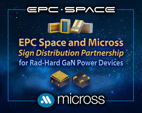 Micross to distribute EPC Space rad-hard GaN power devices to service the space, aerospace, and other high-reliability markets. (Graphic: Business Wire)
