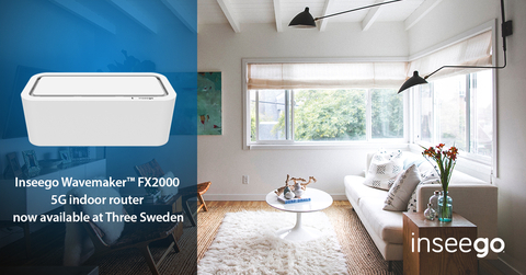 (C)2022. Inseego Corp. All rights reserved. Inseego Wavemaker FX2000 5G indoor router FWA now at Three Sweden.