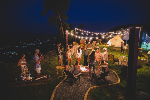original A dozen celebrities and influencers gathered at one of Bolt Farm Treehouse's 50-acre mountaintop retreats to participate in the luxury accommodations provider's first ever Celebrity Olympics. (Photo credit: Connor Morss)
