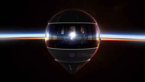 Experience sunrise aboard Spaceship Neptune, the elegantly smooth, spherical pressure vessel designed for the ultimate Space Lounge experience and comfort. Render courtesy of Space Perspective.