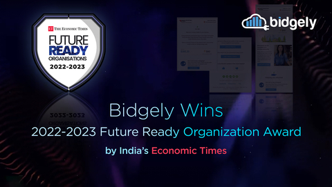 Bidgely has been recognized by The Economic Times as a 'Future Ready Organization' for implementing flexible, resilient organizational processes that allow the company to thrive in today’s market. (Graphic: Business Wire)