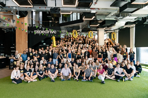 Pipedrive's diverse team represents over 50 nationalities across ten offices worldwide (Photo: Business Wire)