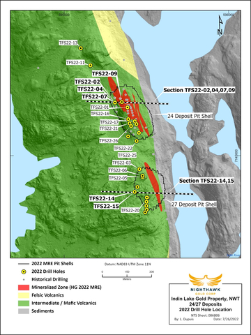 Figure 3 – Plan View of 24/27 Deposit Drilling (Graphic: Business Wire)