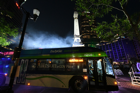 Several public transit agencies in the Midwest have selected the Allison eGen Flex™ for their buses, including IndyGo in Indianapolis, which recently celebrated the arrival of its first buses equipped with the electric hybrid propulsion system. (Photo: Business Wire)
