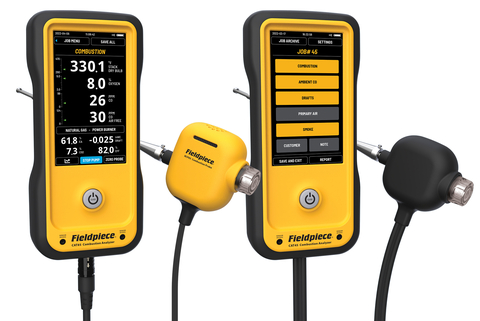 original The new Fieldpiece Combustion Analyzers, CAT85 and CAT45, enable HVACR professionals to assess heating system emissions, draft pressure, and temperatures to support the overall fuel-efficiency and safety of furnaces. (Photo: Business Wire)