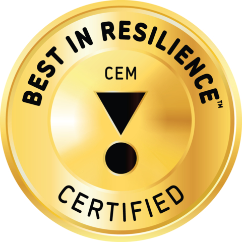 Everbridge’s Best in Resilience Study Measures Organizational Risk Readiness as More Global Brands Achieve Prestigious Certification (Graphic: Business Wire)