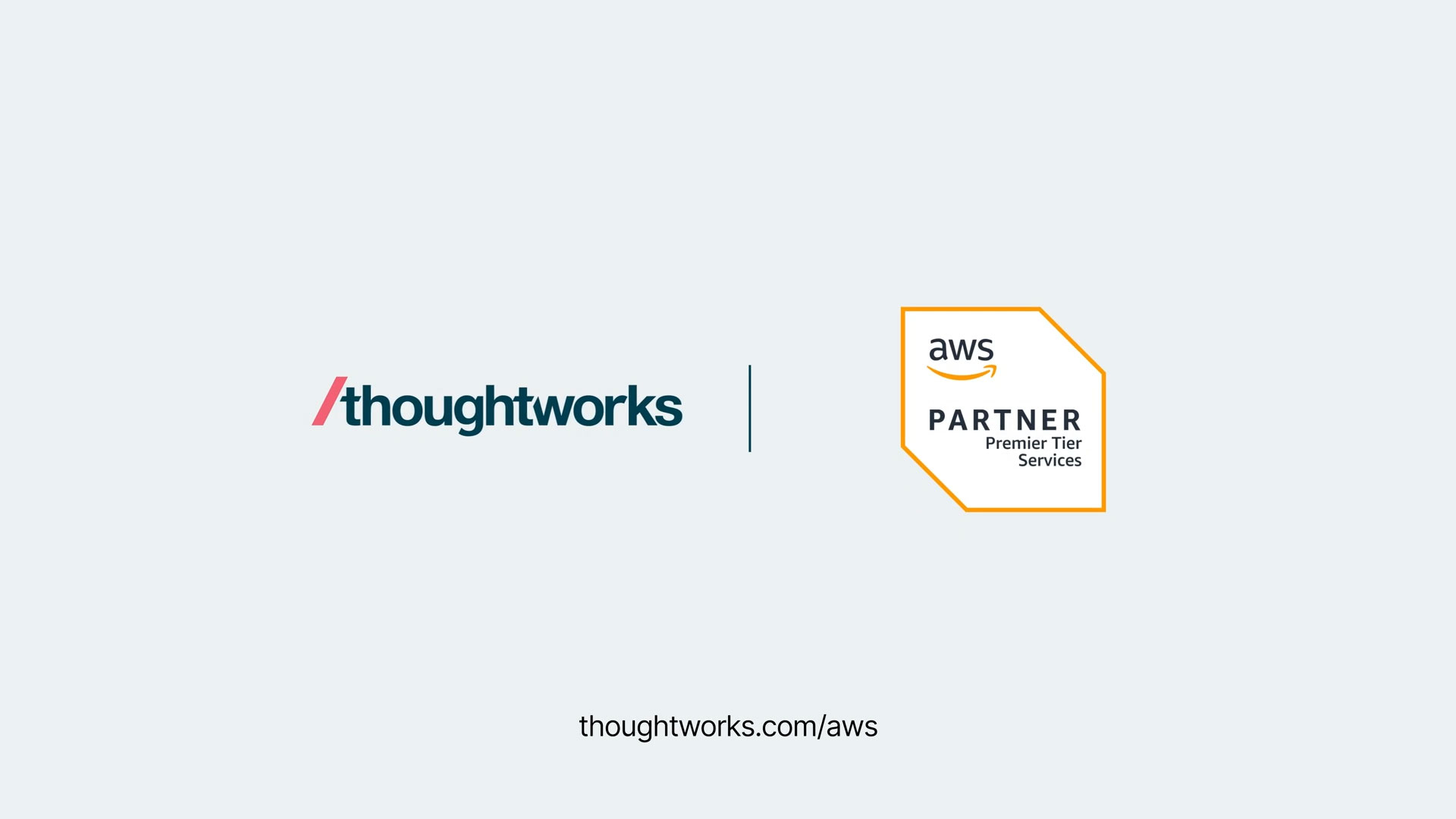 Thoughtworks is now an Amazon Web Services (AWS) Premier Tier Services Partner in the AWS Partner Network (APN). Thoughtworks has been helping clients migrate to AWS since 2006. Thoughtworks has earned the AWS Migration Consulting Competency, AWS Government Consulting Competency, AWS Financial Services Consulting Competency and AWS DevOps Consulting Competency.