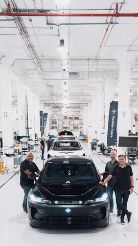 Faraday Future continue to make exceptional progress on construction and development in its Hanford manufacturing plant, as the company nears start of production (SOP) later this year. Main body lines, e-coat systems and paint ovens and conveyance are all in place for start of production and it continues to build production-intent vehicles that will be used for further testing and validation.” (Photo: Business Wire)