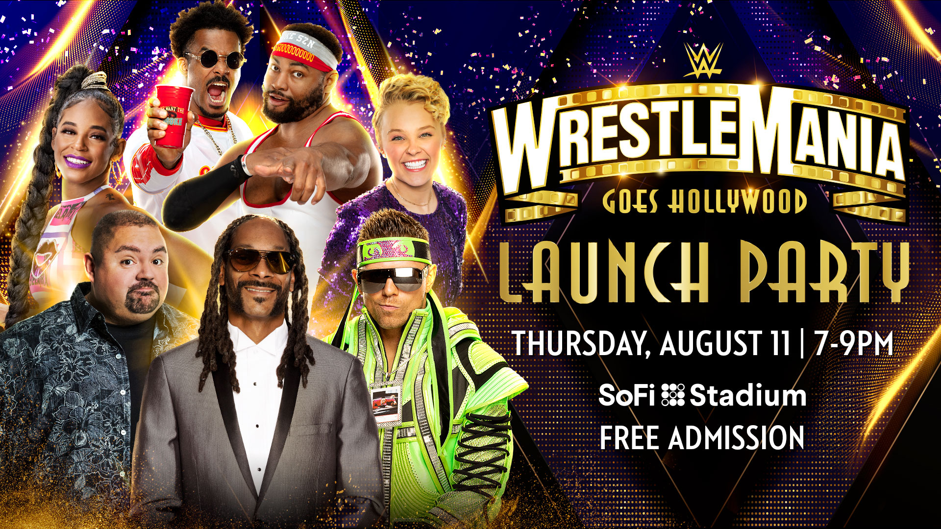 WWE® Superstars Join Hollywood Celebrities for Free WrestleMania