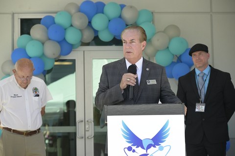 Senator Tom A. Wright of the Florida Senate speaking at the Burns Sci Tech ribbon cutting on 8/4/22 (Photo: Business Wire)