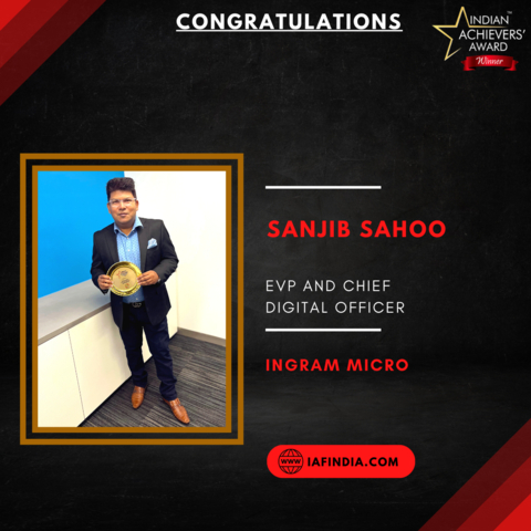 Ingram Micro EVP and Chief Digital Officer Sanjib Sahoo named 2022 recipient of the India Achievers’ Award. (Graphic: Business Wire)