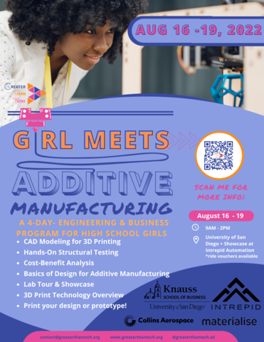 "Girl Meets Additive Manufacturing" Camp Information (Graphic: Business Wire)