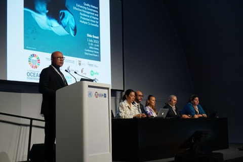 Ole Vestergaard, UNEP, speaking at UN Ocean Conference (Photo: The Nature Conservancy)