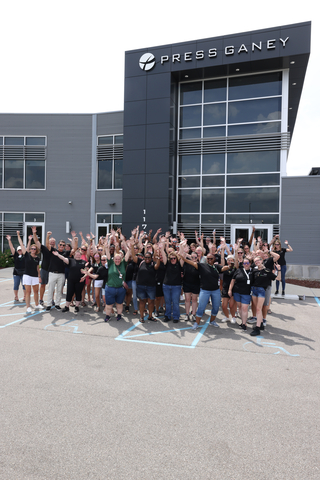 Press Ganey South Bend team outside of Ignition Park office (Photo: Business Wire)