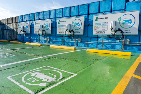 Lafarge Canada Kent Ave Electric Vehicle Charging Stations (Photo: Business Wire)