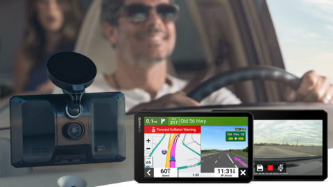 Both the Garmin DriveCam 76 and RVcam 795 feature a sharp 7-inch display, 1080p HD video recording capabilities and wide 140-degree field of view to capture a broad picture of the road ahead. (Photo: Business Wire)