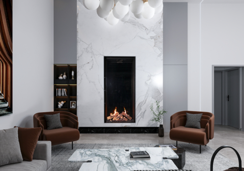 Ortal wins Design & Build Award from BUILD magazine for its line of luxury gas fireplaces. New models like the Wilderness Front Facing 31H, the company’s tallest fireplace, feature superior quality, high-end design, and industry-leading innovations such as Firelog Technology for creating ultra-realistic, campfire-like flames. (Photo: Business Wire)