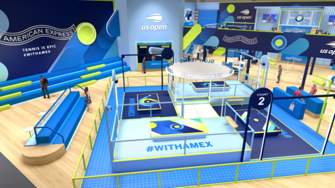 Rendering of the US Open American Express Fan Experience On-Site at the USTA Billie Jean King National Tennis Center (Graphic: Business Wire)