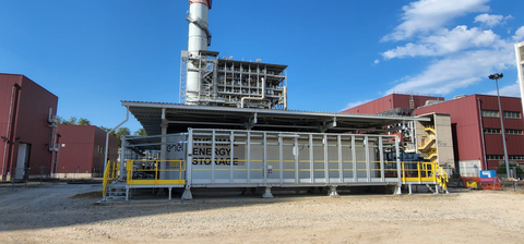 original A Brenmiller Energy bGen thermal energy storage system deployed at an Enel project site. Photo by: Omri Cohen (Brenmiller Energy)