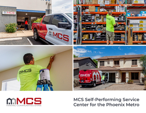 original MCS has opened a self-performing service center in the Phoenix, AZ metro. Located in Tempe, the facility allows MCS to serve clients with a full team of its own employees as they execute work on single-family rentals and commercial properties, as well as for other residential properties managed on behalf of its property preservation clients. (Graphic: Business Wire)