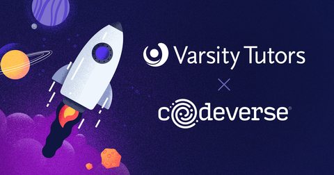 Varsity Tutors is adding immersive coding classes to its fast-growing library of academic and enrichment programs through the acquisition of Codeverse, an award-winning creative online platform where kids build apps and games with real code. (Graphic: Business Wire)