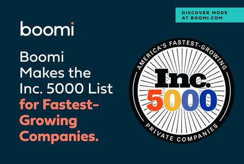 original Boomi Makes the Inc. 5000 List for Fastest-Growing Companies (Graphic: Business Wire)