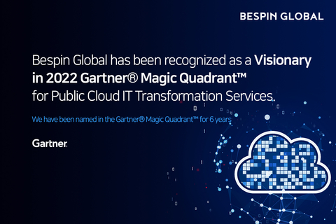Bespin Global named on Visionary quadrant in 2022 Gartner® Magic Quadrant™ for Public Cloud IT Transformation Services (Graphic: Business Wire)